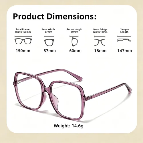 Miniatura 6 de Unisex Blue Light Blocking Glasses - Anti-Eyestrain for Computer/Gaming (Men & Women) (Black, brown, purple)
