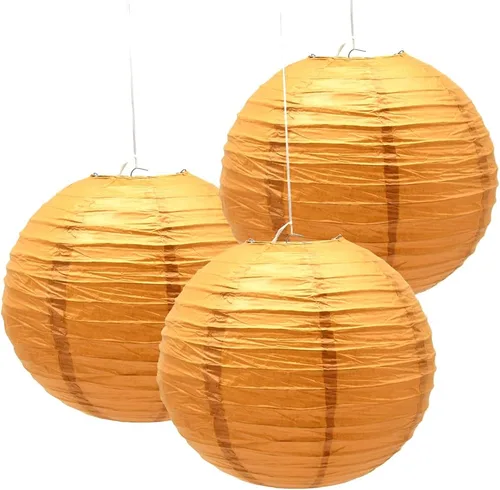 Miniatura 11 de 3 linternas de papel decorativas redondas chinas para cumpleaños, Halloween, boda, baby shower, decoración del hogar, fiesta (12 pulgadas, rojo)