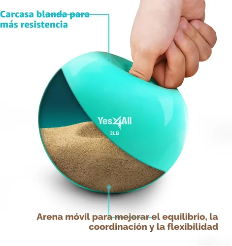 Miniatura 3 de Yes4All - Bolas de tonificación con peso para ejercicio, bolas medicinales suaves para ejercicio, pilates, yoga, equilibrio, flexibilidad, 2-10 G.