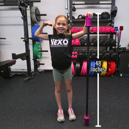 Miniatura 2 de NEXO - Mini barra de entrenamiento olímpico de 5 libras, 5 libras para jóvenes y niños o nueva levantamiento de pesas y levantamiento de potencia