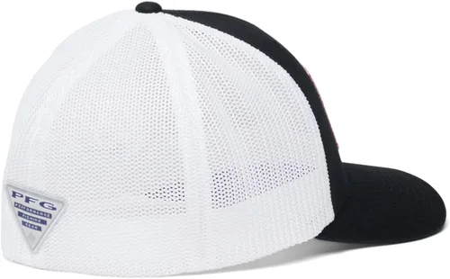 Miniatura 1031 de Columbia - Gorra de malla con bandera con árboles unisex para adultos, corona alta