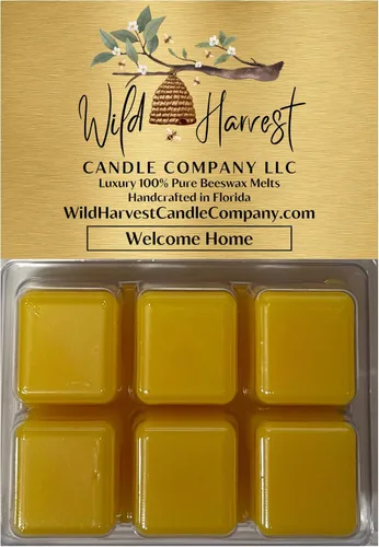 Miniatura 23 de Primera Respiración del Otoño Perfumado, 1 Paquete de Cera de Abejas Pura Derretida para Calentadores, Wild Harvest Candle Company, Tartas Cúbicas