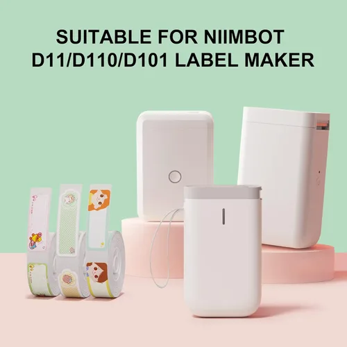 Miniatura 2 de Cintas de etiquetas D11 D110 D101, 6 rollos de 0.59 x 1.96 pulgadas (0.591 x 1.969 in) adaptadas para papel de impresión de etiquetas Niimbot