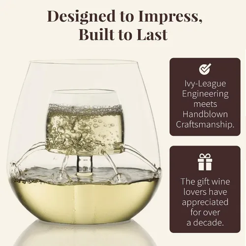 Miniatura 5 de Chevalier, copas de vino sin tallo para oxigenación