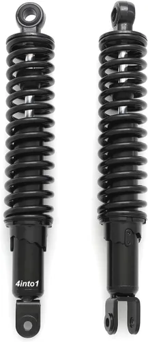Amortiguadores traseros negros – Ojo/horquilla – 12.638 in (12 5/8 pulgadas) – Compatible con Honda CB350 CL350 SL350 CB360 CJ360 CL360 CB400 CM400
