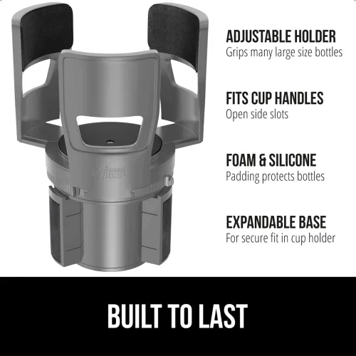 Miniatura 2 de GORILLA GRIP A la espera de patente Expansor de portavasos para coche, mantiene seguras las tazas grandes de bebidas, se expande para ajustarse a