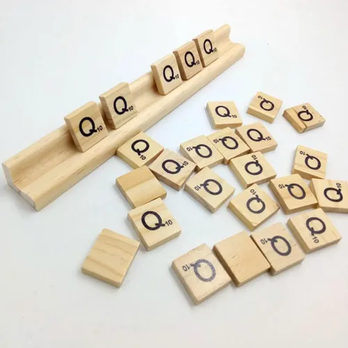 Miniatura 3 de Toddmomy 4 piezas de soporte de madera bandejas de dominó para azulejos juegos familiares Mostrar base mahjong suministros Natural Domino bandejas