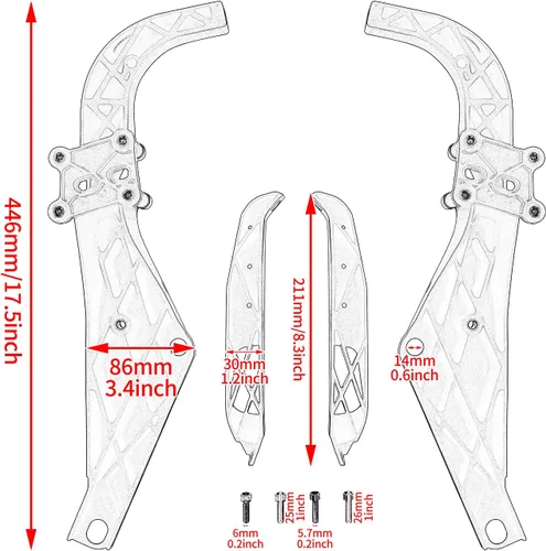 Miniatura 6 de Soportes de carenado interior de murciélago para Harley Touring Electra Glide Street Glide Tri Glide 1996-2013
