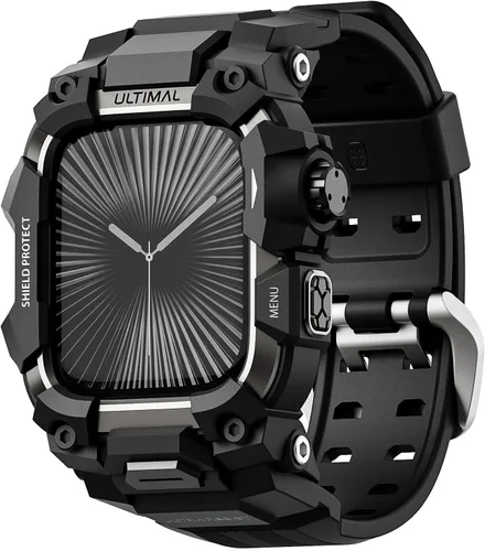 Miniatura 30 de ULTIMAL - Funda resistente con correa para Apple Watch 49mm, compatible con Apple Watch Ultra 3/2/1, cubierta protectora a prueba de golpes de grado