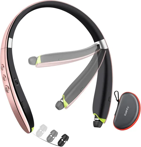 Miniatura 9 de Auriculares Bluetooth, auriculares Bluetooth con banda para el cuello mejorados 2025 con auriculares retráctiles, auriculares estéreo con Gris