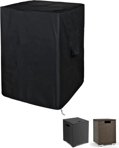 Miniatura 20 de SheeChung Cubierta cuadrada para hoguera de 30 pulgadas de largo x 30 pulgadas de ancho x 24 pulgadas de alto, resistente al agua 600D, cubierta