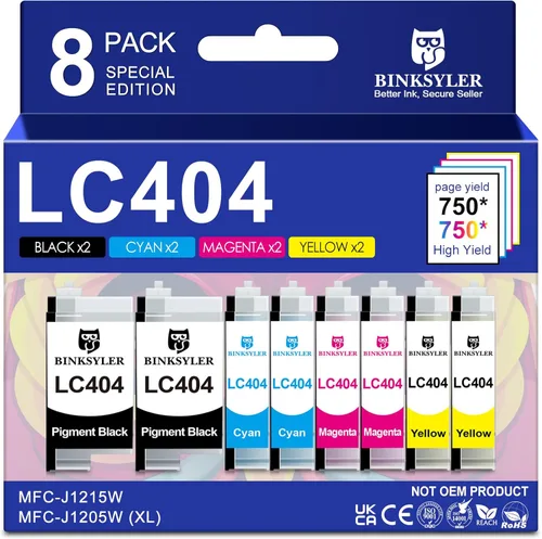 Miniatura 10 de Paquete de 2 cartuchos de tinta negra LC406XL (XL, alto rendimiento, 6000 páginas/negro)