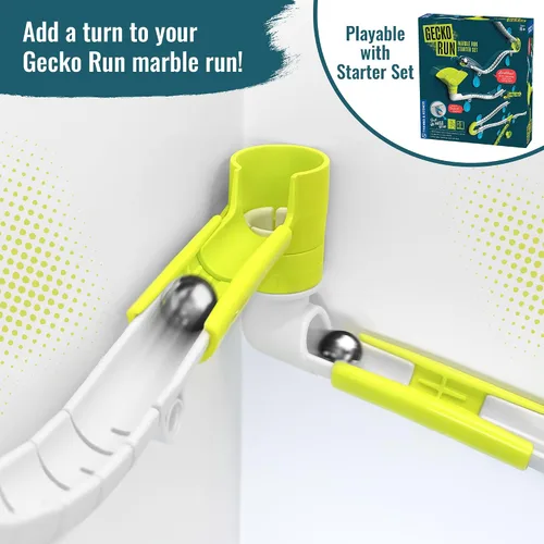 Miniatura 3 de Paquete de expansión de esquina flexible Gecko Run Marble Run de Thames & Kosmos – Truco extra para el conjunto de inicio de Marble Run vertical