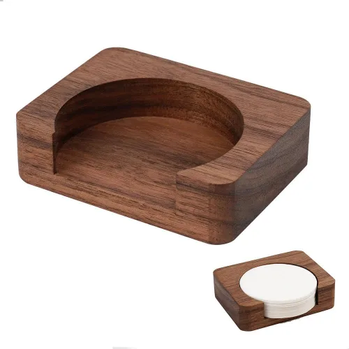 watchget Soporte de filtro de papel espresso, contenedor de almacenamiento de filtro de café, dispensador de filtro de café compatible con filtros