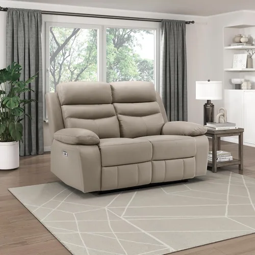Miniatura 16 de Lexicon Silla Reclinable para Sala de Estar de Combinación de Cuero, Asientos para Cine en Casa, Sillón Reclinable Pegado a la Pared, Sillón Azul