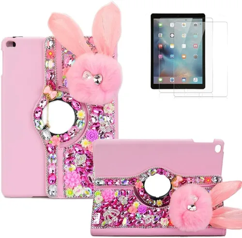 Miniatura 9 de Bling - Funda compatible con Samsung Galaxy Tab A7 10.4 (2022) - Elegante - 3D hecha a mano con mariposa de cristal giratoria de 360 grados