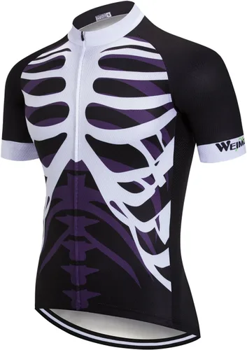 Miniatura 27 de Weimostar Hombre Ciclismo Jersey Manga Corta Bicicleta Ropa Multicolor Diamante