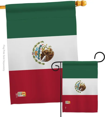 Nacionalidad México Garden House Banderas Set Regional Nación Internacional Mundo País Particular Área Pequeña Decorativa Patio Banner Doble Cara
