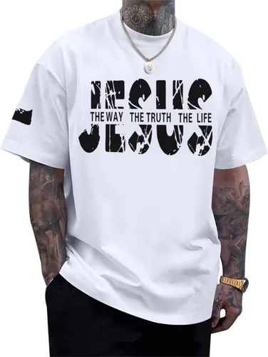 Miniatura 16 de Camisas de fe cristiana de Jesús para hombres, con versículo bíblico religioso, cruz religiosa, camiseta inspiradora, camisetas gráficas de gran