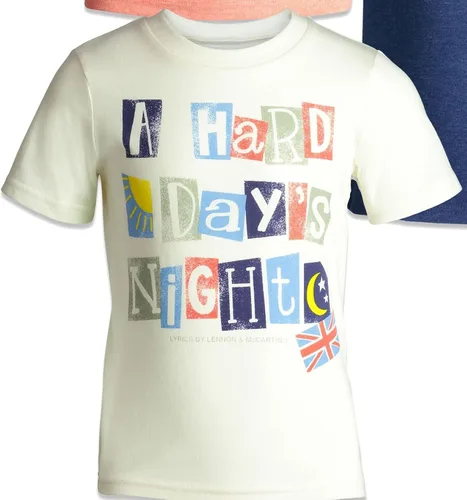 Miniatura 2 de Lyrics by Lennon and McCartney Paquete de 5 camisetas gráficas de bebé a niño grande