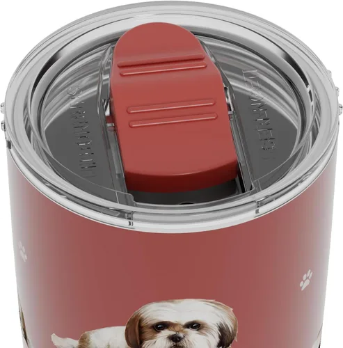 Miniatura 3 de SERENGETI Shih Tzu 20 Oz. de acero inoxidable, vaso aislado al vacío con tapa a prueba de derrames - impresión 3D - taza de viaje aislada para Vaso