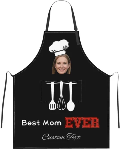 Delantal personalizado para hombres y mujeres, delantal ajustable unisex con bolsillos, delantales personalizados para cocinero y chef