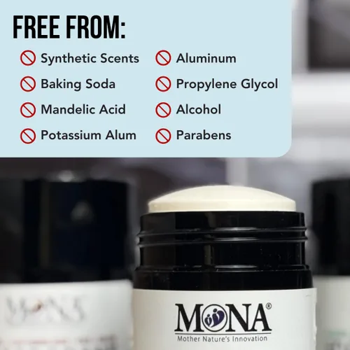 Miniatura 6 de MONA Brands - Desodorante natural para hombres sin aluminio, desodorante de magnesio hipoalergénico para pieles sensibles, absorbe el sudor,