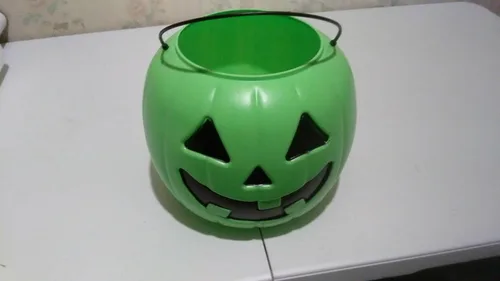 Miniatura 5 de Balde de caramelos con forma de Calabaza de Halloween., Azul
