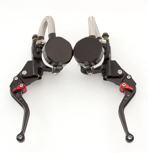 Universal 7/8 "0.866 in motocicleta CNC cilindro maestro doble hidráulico freno embrague palancas kit depósito bomba para 125cc-500cc