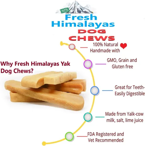 Miniatura 2 de Yak Cheese Dog Chews X-Monster - Golosinas masticables para perros de 10-11 onzas, 9.5-10.5 pulgadas, de larga duración, orgánicas ricas