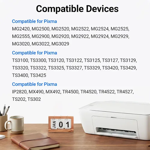 Miniatura 2 de Cartucho de tinta de alto rendimiento 245XL de repuesto para Canon 245XL, tinta negra compatible con impresora Canon 245, funciona con impresora
