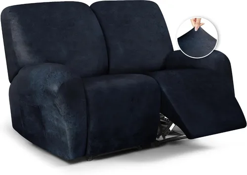 Miniatura 23 de ANARACHON Fundas para sillas reclinables con aspecto de cuero, funda elástica de 4 piezas, funda suave para silla reclinable, protector de muebles