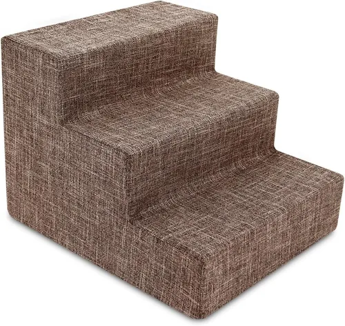 Miniatura 23 de Best Pet Supplies - Escalera de espuma portátil, perros pequeños, gatos, equilibrada, segura, antideslizante, interior, sin montaje, apoyo sillón