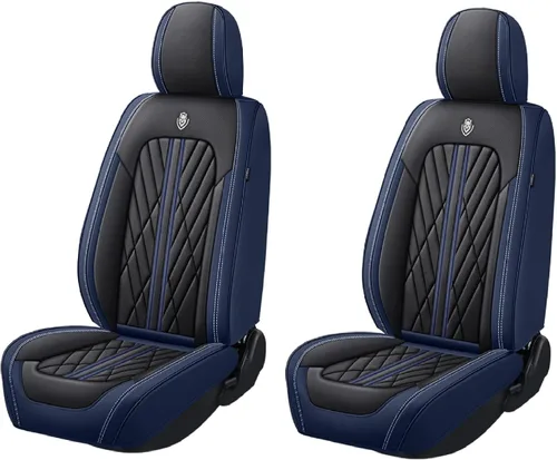 Miniatura 26 de Juego de fundas de asiento de automóvil de cuero nappa impermeables y transpirables de ajuste universal, cojín protector para vehículo automotriz