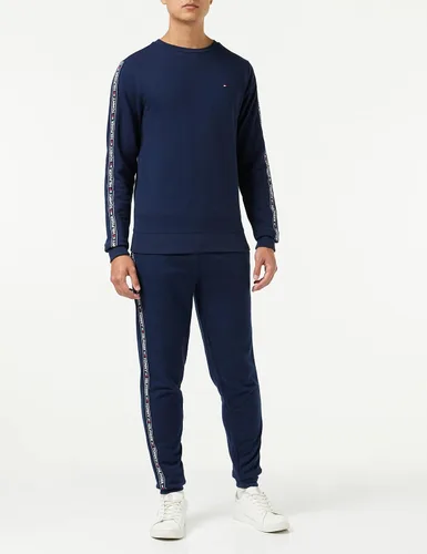 Miniatura 3 de Tommy Hilfiger Mens Logo Tape Trim Joggers Navy