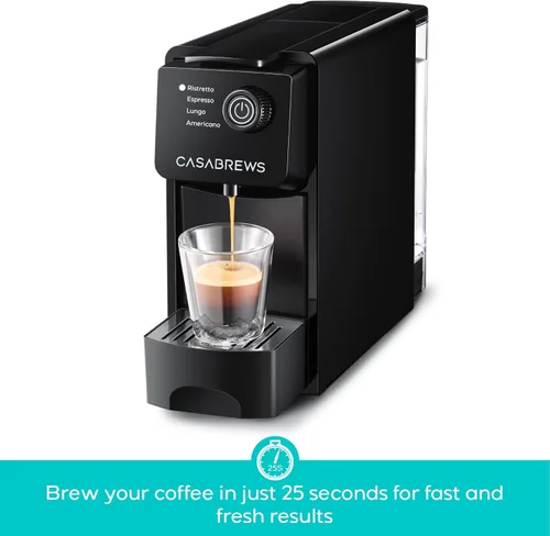 Miniatura 4 de CASABREWS CM7036E - Máquina de café espresso para cápsulas Nespresso, cafetera compacta de 20 bares con tanque de agua extraíble de 21 onzas y 4