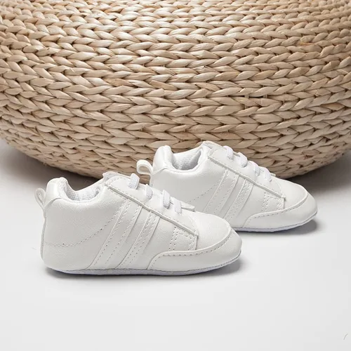 Miniatura 5 de KIDSUN Zapatos deportivos para bebés y niñas, suela suave, antideslizantes, para recién nacidos, color blanco, casual, zapatos para cuna