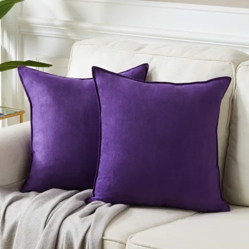 Miniatura 10 de Fancy Homi - Paquete de 2 fundas de almohada decorativas azul real de 14x14 pulgadas para sala de estar, sofá cama, sofá, decoración moderna bohemia