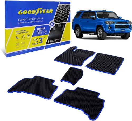 Miniatura 12 de Goodyear Alfombrillas de automóvil para todo tipo de clima, ajuste personalizado para Toyota 4Runner 10-12, juego de 5 piezas, revestimientos