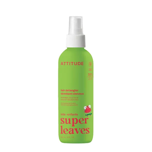 Miniatura 8 de ATTITUDE Desenredante de cabello sin enjuague para niños, producto sin enjuague verificado por EWG, ingredientes a base de plantas y minerales