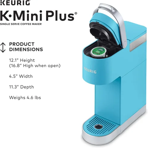 Miniatura 6 de Keurig K-Mini Plus - Cafetera de una sola porción K-Cup, viene con 6 a 12 onzas. Tamaño de preparación, almacenamiento de cápsulas K-Cup y taza