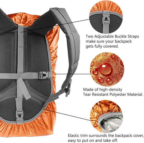 Miniatura 4 de Frelaxy - Funda impermeable para mochila, nivel de impermeabilidad de 10000 mm, estructura multicapa ultrarresistente mejorada, correa con hebilla