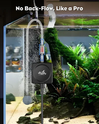 Miniatura 5 de Pawfly Mini bomba de aire para acuario, kit aireador de oxígeno ultra silencioso para peceras de 1 a 15 galones con tubo de aire, piedra de aire