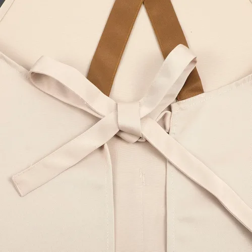 Miniatura 6 de KALIONE Delantales artísticos para mujeres y hombres, delantal de pintura con bolsillos grandes, delantales con correas traseras en H para artistas