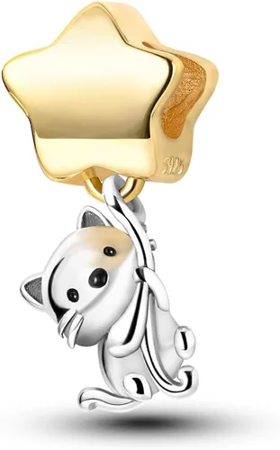 Miniatura 82 de MULA - Dijes de plata de ley 925 para pulseras y collares, colgantes de letras para la familia, cuentas de viaje en avión, dijes de árbol
