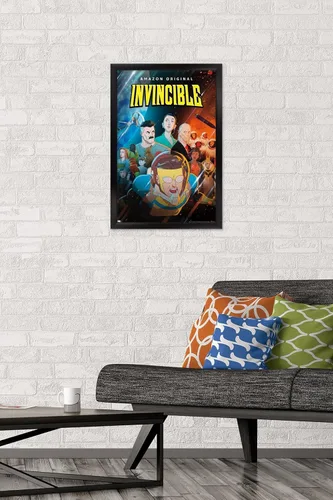 Miniatura 2 de Trends International Invincible - Póster de pared de una hoja, 22.4 pulgadas de largo x 14.7 pulgadas, versión enmarcada en negro Versión con marco
