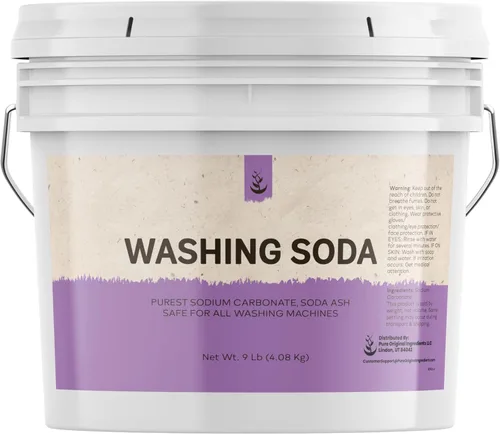 Miniatura 4 de Soda de lavado natural, o carbonato de sodio, limpiador, multiuso suavizador de agua y quitamanchas (disponible en 4 oz, 11 oz, 1 kg, 2 kg, y 5 lb).