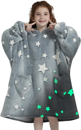 Miniatura 28 de Fiosnow Manta con Capucha de Dinosaurio para Niños Pequeños de 2 a 6 Años, Sudaderas con Capucha Extragrandes para Niñas y Niños