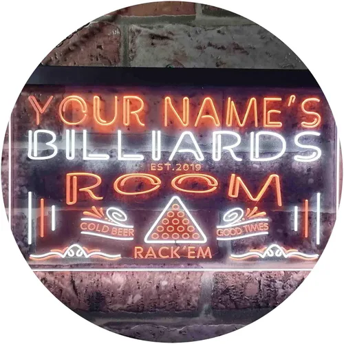 Miniatura 22 de ADVPRO Letrero de neón LED de un solo color personalizado con temática de billar, sala de billar, 12 x 8.5 pulgadas, st4s32-pj1-tm-b