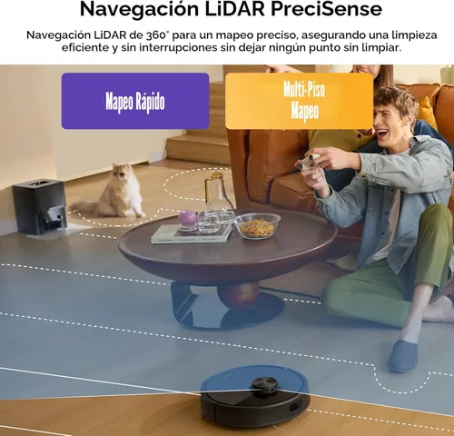 Miniatura 6 de roborock Q7 M5+ Robot de aspiradora y fregona, actualización de Q5 Max+, hasta 7-9 semanas de autovaciado, succión de 10000 Pa, sistema dual Black01
